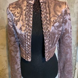 Women’s fitted embroidered crop jacket